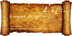 Lengyel Ödön névjegykártya