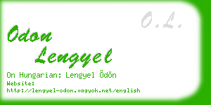 odon lengyel business card
