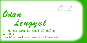 odon lengyel business card